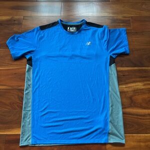 New Balance Men's Blue and Black Performance Tee